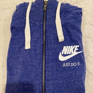 Nike blue zip-up hoodie